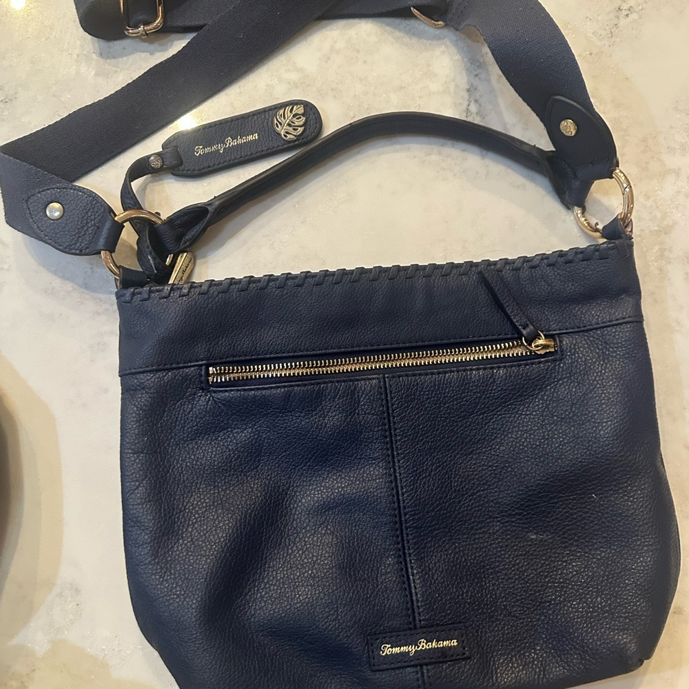 Tommy Bahama Dark Blue Crossbody Bag